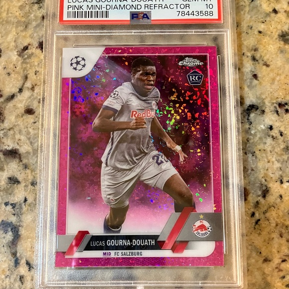 2022 Topps Chrome Lucas Gourna-Douath Pink Mini-Diamond Refractor RC #117 PSA 10 - Picture 2 of 4